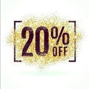 Receive an automatic 20% discount when you "like" an item!
